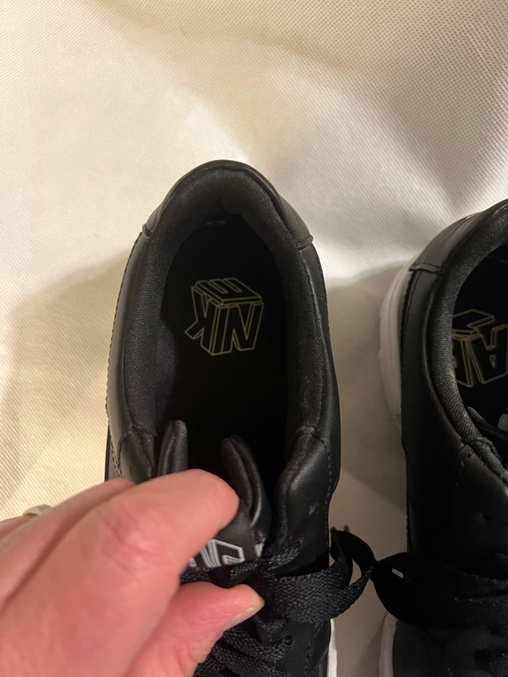 Nike Air Force 1 Pixel Size 8.5 Black and White - WORN ONCE - Picture 11 of 12